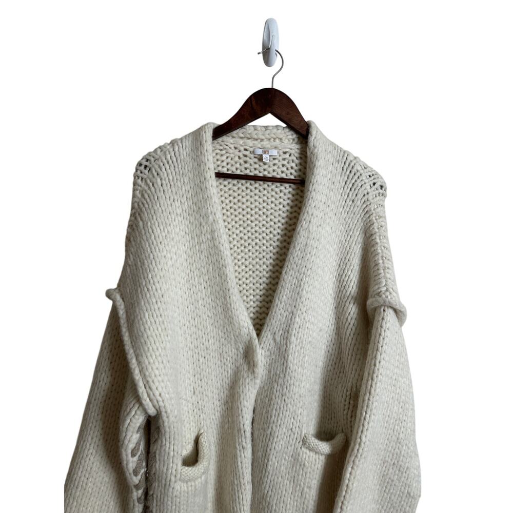 Lunya Lofty Wool Whip Stitch Cardigan Cream Womans L/XL - Picture 6 of 14